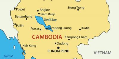 Cambodja steden kaart