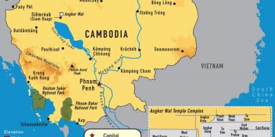 Angkor kaart van Cambodja