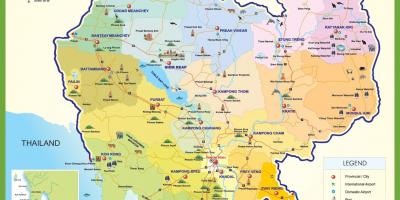 Cambodja reizen kaart
